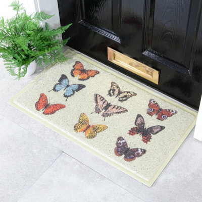 Native Natural Butterflies Doormat (70 X 40Cm) from B&Q