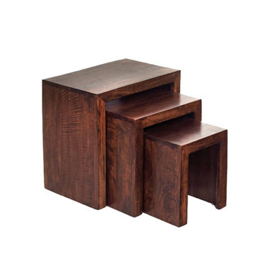 Worcester Poko Dark Mango Nest Of 3 Tables from B&Q