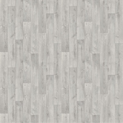  - Grey Modern Wood Effect Anti-Slip Vinyl Flooring For HomeShopsOffices2.8mm Thick Vinyl Sheet-5M(16'4") X 4M(13'1")-20M²