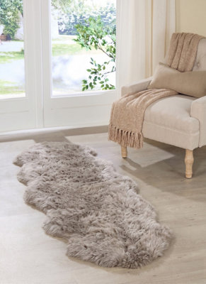 Native Natural Luxurious Double Sheepskin Rug from B&Q