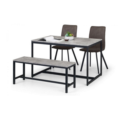 Ashfield Staten & Monroe Dining Set With 2 Chairs And A Bench from B&Q