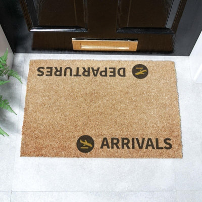 Artsy Doormats Arrivals & Departures Doormat (60 X 40Cm) from B&Q