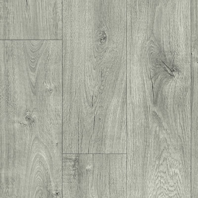  - Grey Modern Wood Effect Anti-Slip Vinyl Flooring For Bathroom& Kitchen2.0mm Thick Vinyl Sheet-2M(6'6") X 3M(9'9")-6M²