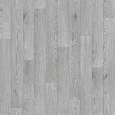  - Falco 990M Grey Wood Effect Anti-Slip Vinyl Flooring For KitchenBathroomDining Room2.5mm Thick-6M(19'8") X 2M(6'6")-12M²