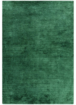 Modern Green RugAnti-Shed Plain Rug For Bedroom& LivingroomModern Rug13mm Thick Green Plain Rug-200Cm X 290Cm from B&Q