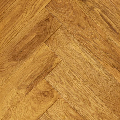  - Herringbone Engineered Flooring Cots Golden Glow Brushed Uv Lacquered (14mm Thick/90mm Wide)