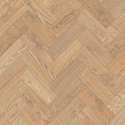  - Holpa 2001 Oak Wood Effect Glue-Down Luxury Vinyl Tile-Herringbone(2.5mm Lvt) For Domestic & Commercial Use-Covers 3.763Sqm