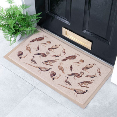 Native Natural Elegant Bird Vintage Pattern Indoor & Outdoor Doormat70X40Cm from B&Q