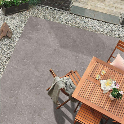 Stonewise Egyptian Grey 600X900mm Porcelain Paving SlabsPack Of 20Stylish Weatherproof Tiles For Courtyard Pool Patio Driveway from B&Q