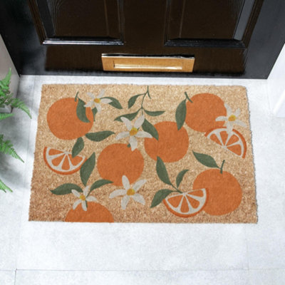 B&Q -  Orange Pattern Doormat (60 X 40Cm)