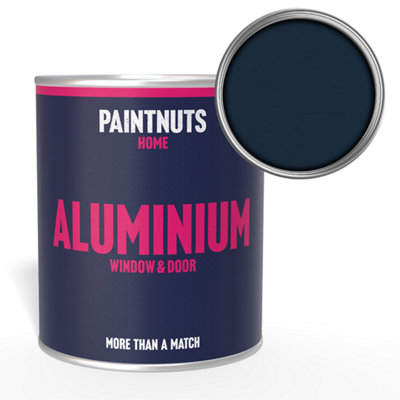 Paintnuts Aluminium Metal Window Door Weatherproof Satin Paint - Steel - 1L (Ral5011) Blue