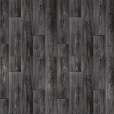  - Warm Oak 909D Black Wood Effect Anti-Slip Vinyl Flooring For KitchenBathroomDining Room2.5mm Thick-1M(3'3") X 2M(6'6")-2M²