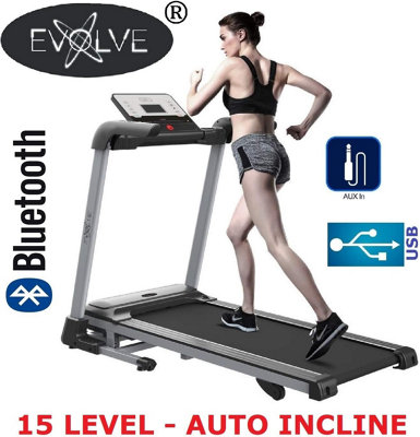 B&Q Evolve A1  Foldable Treadmill For Home Auto Incline, Bluetooth And Fitness App