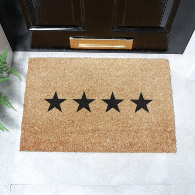 B&Q -  Stars Coir Doormat (60 X 40Cm)