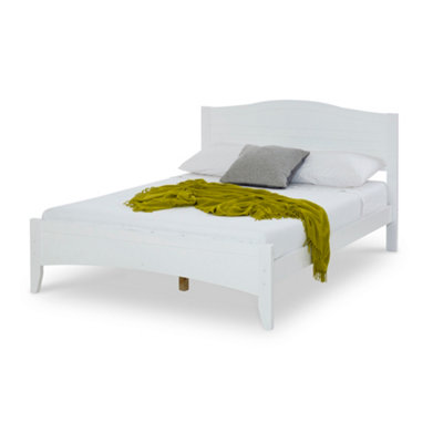 Rest Relax Laurel White Wooden Bed Frame5FtKing from B&Q