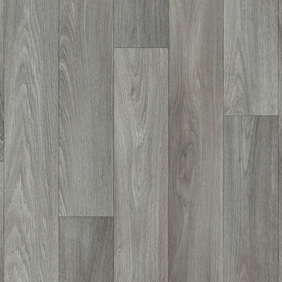  - Grey Modern Wood Effect Anti-Slip Vinyl Flooring For Bathroom& Kitchen2.0mm Thick Vinyl Sheet-6M(19'8") X 2M(6'6")-12M²