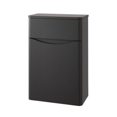 Clifton Bathroom Back To Wall Wc Toilet Unit 500mm WideMatt Graphite- (Arch) from B&Q