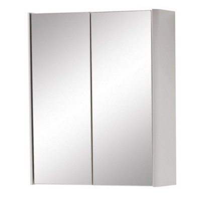 Clifton 2-Door Mirror Bathroom Cabinet 600mm H X 500mm WCashmere(Arch) from B&Q