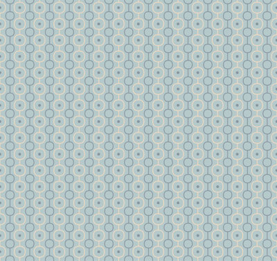 B&Q -  Eco-Friendly Blue Retro Chain Wallpaper
