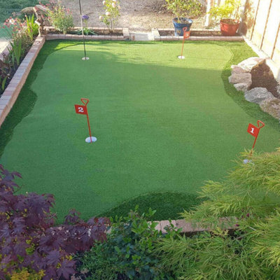 Golf 15mm (3100 Gsm) Premium Extra Thick Putting Green Outdoor Artificial GrassArtificial Turf-4M(13'1") X 4M(13'1")-16M² from B&Q