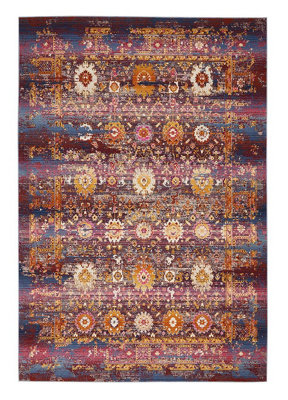 Luxurious Traditional RugStain-Resistant Floral RugPersian Rug For BedroomLivingroom& Diningroom-71Cm X 230Cm (Runner) from B&Q