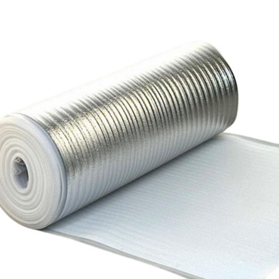 Anglo Flooring 3mm Silver Wood & Laminate Flooring Underlay (20M Roll) Foil Damp Proof Membrane Underlayment from B&Q