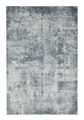Grey Rug10mm Thickness Abstract RugStain-Resistant Modern Luxurious Rug For Bedroom& Dining Room-120Cm X 180Cm from B&Q