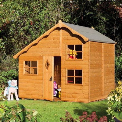 Cheshire 8 X 7 Deluxe Playaway Swiss Cottage Playhouse (2.50M X 2.08M) from B&Q