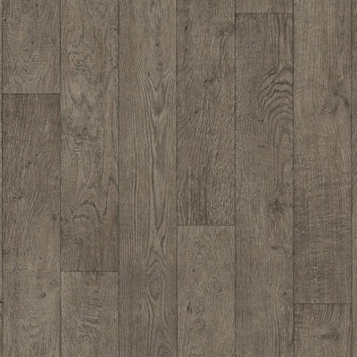  - Brown Wood Effect Vinyl FlooringAnti-Slip Contract Commercial Vinyl Flooring With 2.4mm Thickness-13M(42'7") X 2M(6'6")-26M²