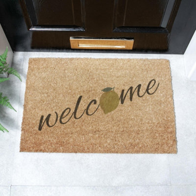 Artsy Doormats Welcome Lemon Doormat (60 X 40Cm) from B&Q