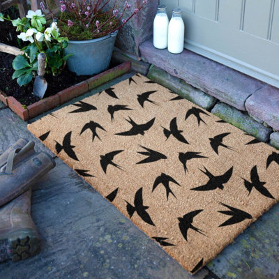 Artsy Doormats Swallows Large Doormat (90 X 60Cm) from B&Q