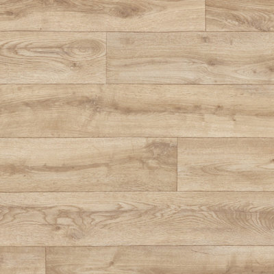 Neutral Wood Effect Anti-Slip Contract Commercial Heavy-Duty Vinyl Flooring With 3.0mm Thickness-7M(23') X 3M(9'9")-21M² from B&Q