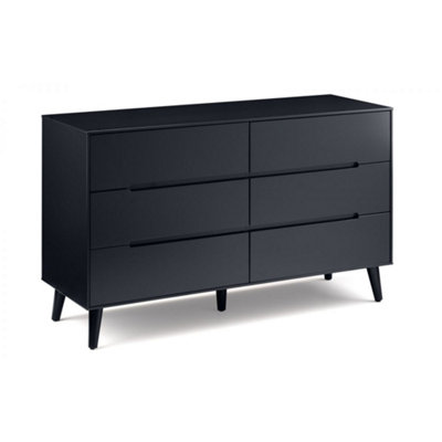 Ashfield Retro Anthracite Wide Chest6 Drawers from B&Q