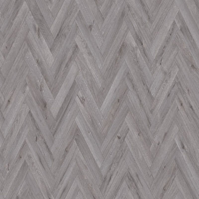 Grey 2.8mm Thick Vinyl Sheet Herringbone Wood Effect Vinyl Flooring For Bedroom Living Room Dining Room-5M(16'4") X 4M(13'1")-20M² from B&Q