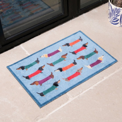 Artsy Doormats Dachshund Indoor Washable Doormat B&Q