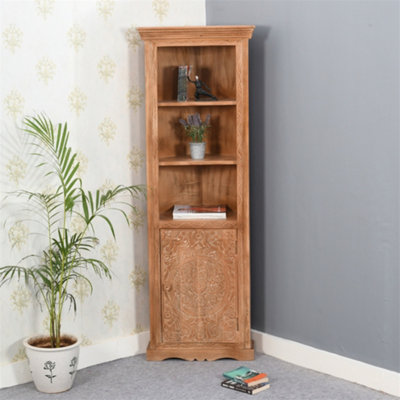Worcester Artistry Mango Wood Corner Bookcase from B&Q