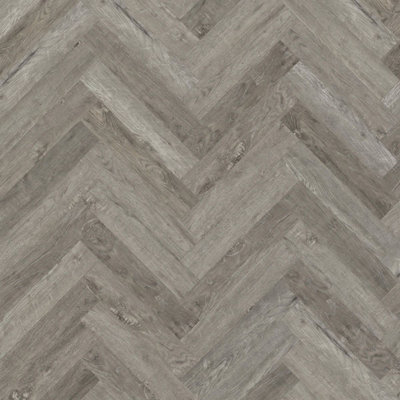 Click Lvt Flooring Spc 6.0mm Nodsl Smoked Herringbone Wood Effect For Home & Contract Commercial Use 2.228M² Per Pack from B&Q