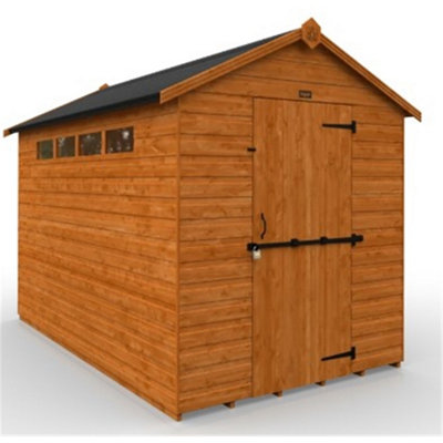 10Ft X 6Ft (2950mm X 1750mm) Horsforth Shiplap Security Apex Shed With 4 Windows (12mm Tongue And Groove Floor And Roof)