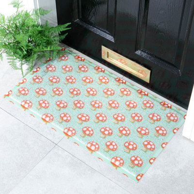 Native Natural Toadstool Mushroom Doormat (70 X 40Cm) from B&Q