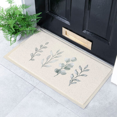 Artsy Doormats Neutral Leaves Indoor Outdoor Doormat (70 X 40Cm) from B&Q