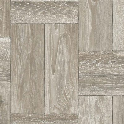B&Q Brown Wood Effect Anti-Slip Vinyl Flooring For Livingroom, Kitchen, 1.90Mm Vinyl Sheet-4M(13'1") X 4M(13'1")-16M²