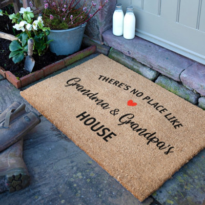 B&Q -  There's No Place Like Grandma & Grandpas House Doormat (90 X 60Cm)