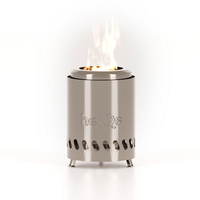 Herqs Smokeless Firepit Mini -Smokeless Firepit For Small Outdoor SpacesIncludes 1X Protective Cover & 1X Stable Ring Stand from B&Q