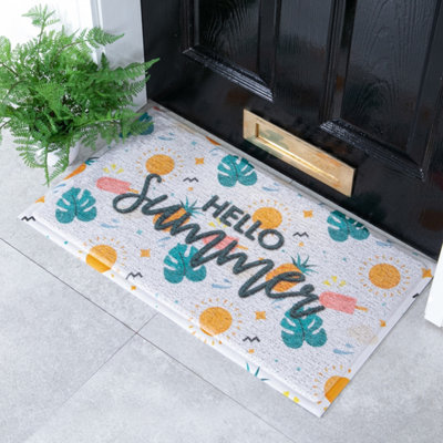 Native Natural Hello Summer Doormat (70 X 40Cm) from B&Q