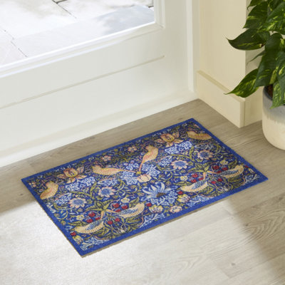 Artsy Doormats William Morris Strawberry Thief Indoor Washable Doormat 60X40Cm from B&Q