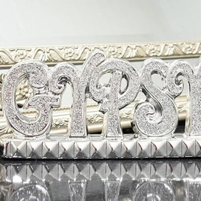 Biznest Silver Crystal Crushed Diamond Gypsy Sparkle Bling Ornament Romany Collection from B&Q