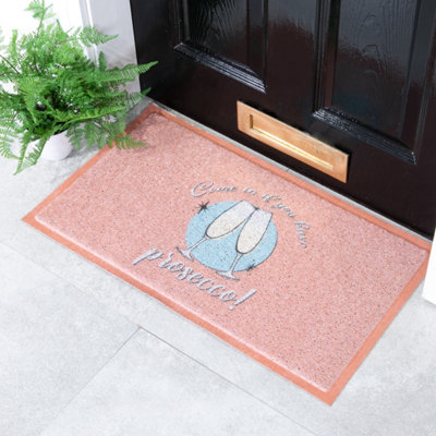 Native Natural Come In If You Have Prosecco Doormat (70 X 40Cm) from B&Q