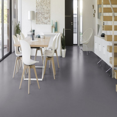 Speckled Effect Anthracite Grey Anti-Slip Contract Commercial Vinyl Flooring With 2.0mm Thickness-2M(6'6") X 2M(6'6")-4M² from B&Q