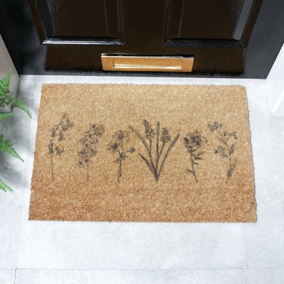 Artsy Doormats Wild Flowers Doormat (60 X 40Cm) from B&Q