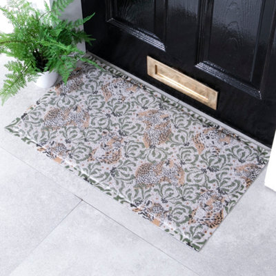 Native Natural Leopard Leaf Doormat (70 X 40Cm) from B&Q